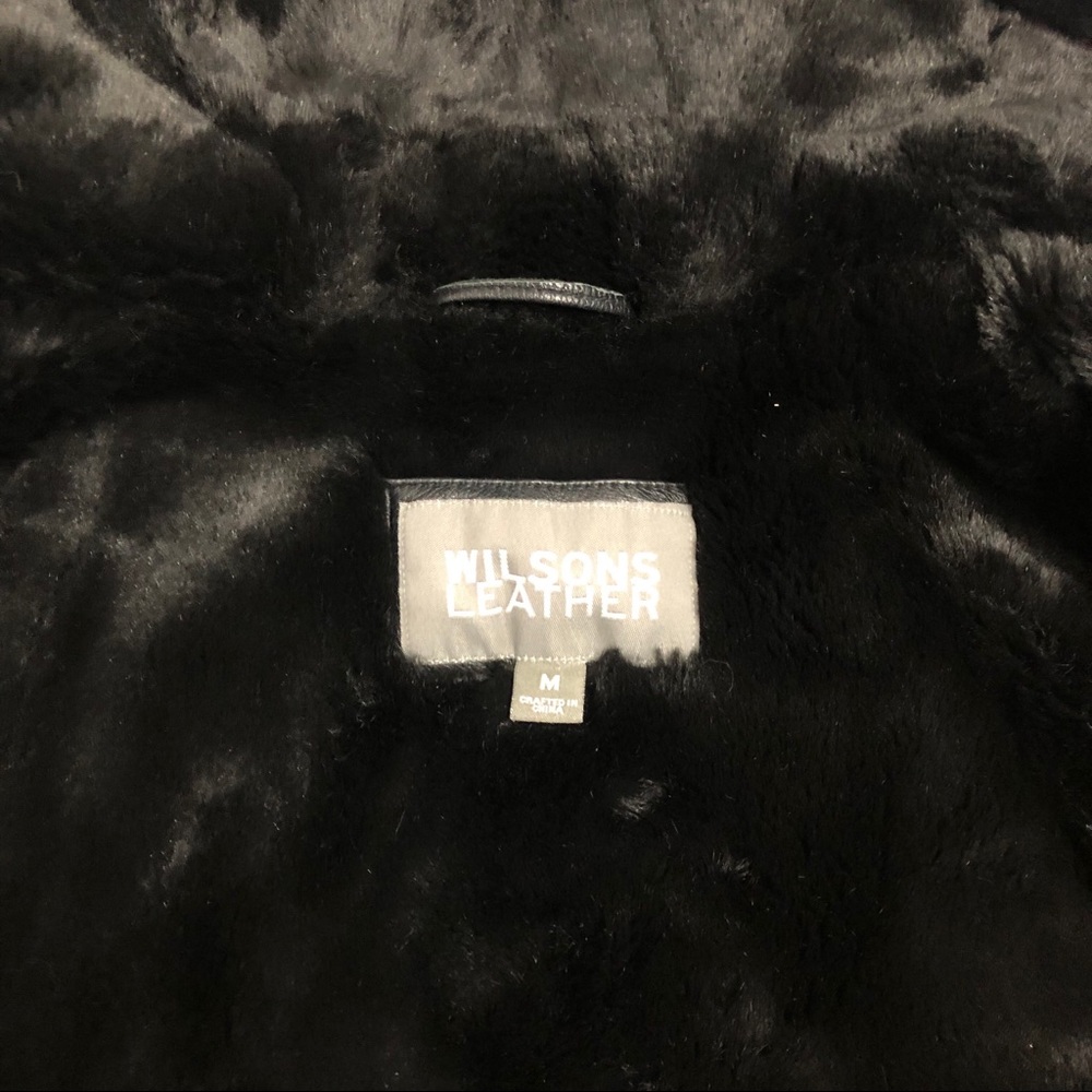 Wilson’s Leather Women’s Black Faux Fur Lined Coat - Picture 4 of 15